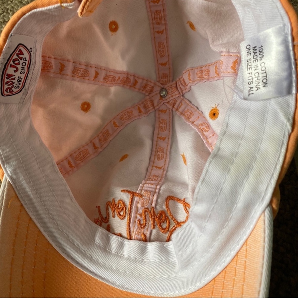 BUNDLE OF 2 🧢🏄🏻♀️ NWOT RON JON SURF SHOP BLUE & ORANGE COTTON BASEBALL CAP HATS - Picture 5 of 10
